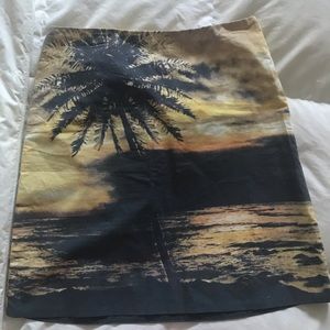 Anthropologie Knee length beach scene summer skirt